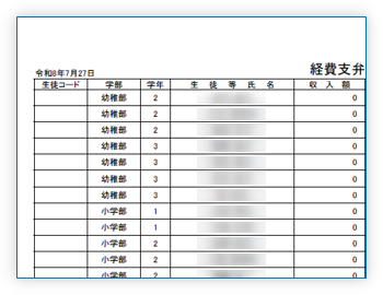 経費支弁段階調書