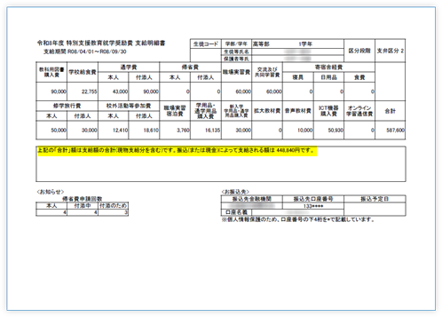 支給明細書 - 現物を含める