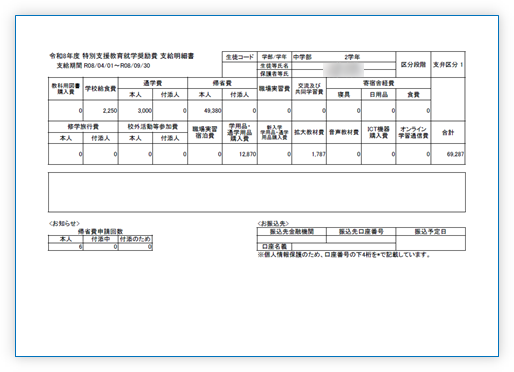 支給明細書
